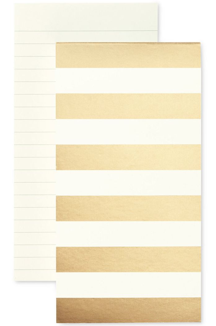Kate Spade Large Gold Stripe Notepad