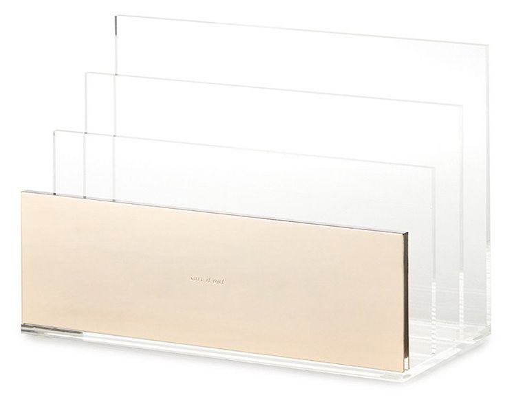 Kate Spade New York Strike Gold Acrylic File Organizer
