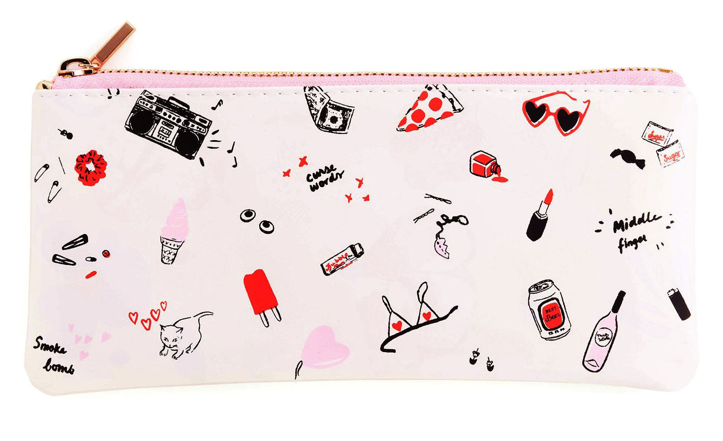 Ban.do "Girls Just Wanna Have Fun" Pencil Pouch 8.75" x 4"