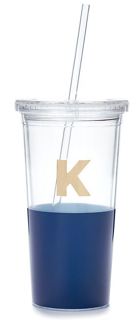 Kate Spade New York Dipped Initial Insulated Tumbler, K