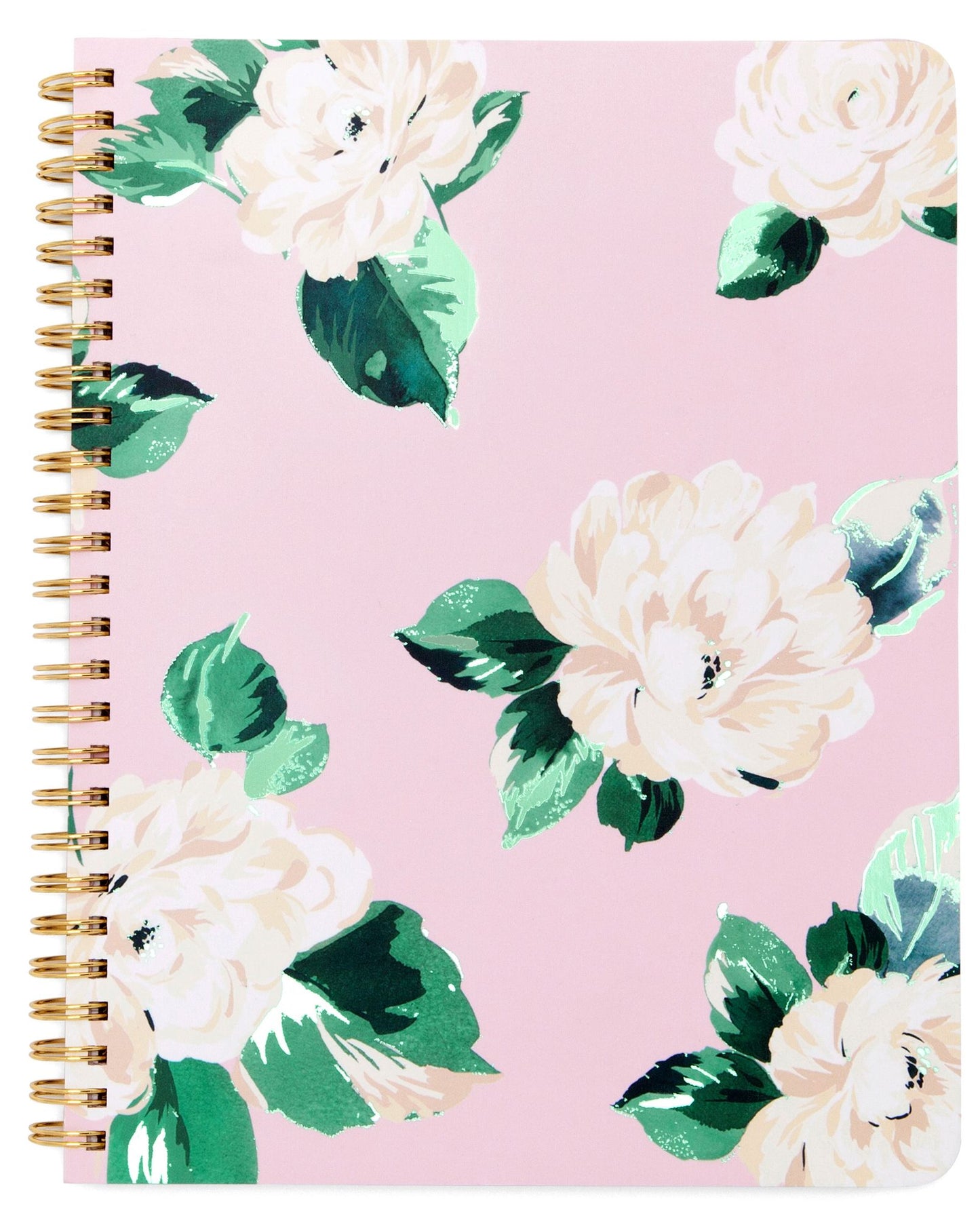 Ban.do Lady of Leisure Pink Floral Spiral Lined Notebook 7'' x 9''