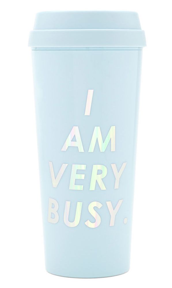 hot stuff thermal mug, I am very busy (ice blue)
