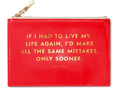 Kate Spade "Same Mistakes" Pink Pencil Pouch