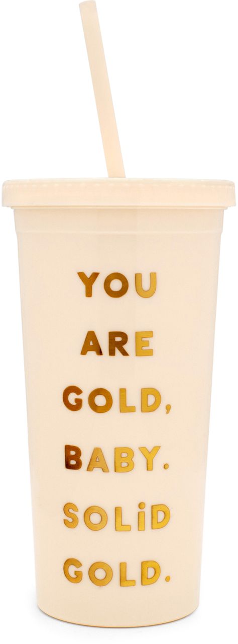 Ban.do You Are Gold Sip Sip Tumbler With Straw