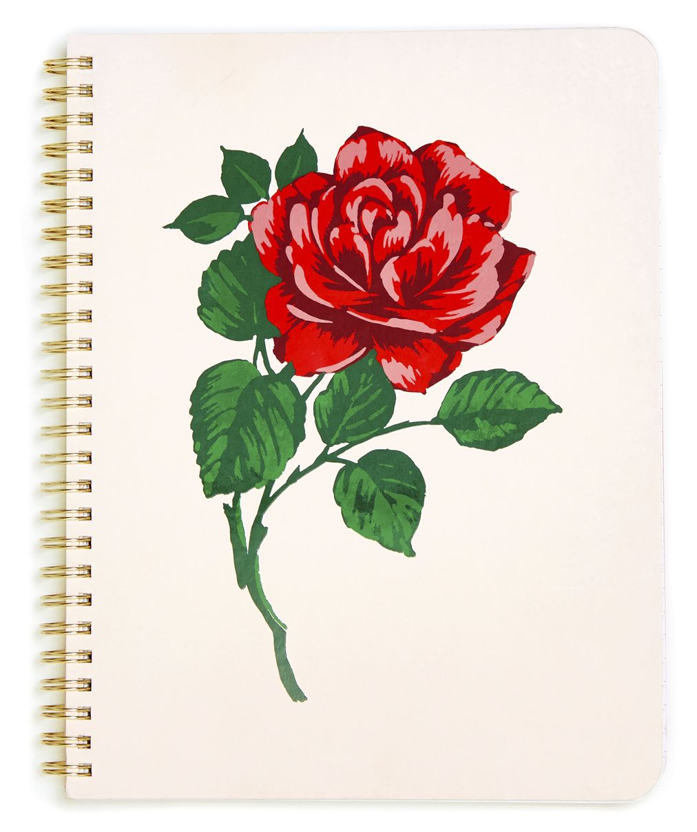 Ban.do ''Will You Accept This Rose' Spiral Lined Notebook 7" x 9"
