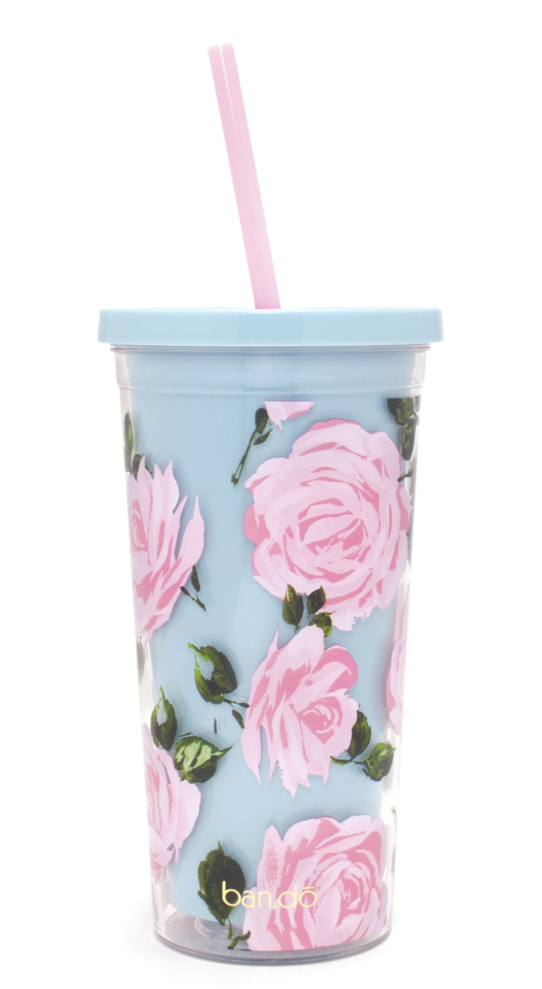 Sip Sip Tumbler With Straw Rose Parade