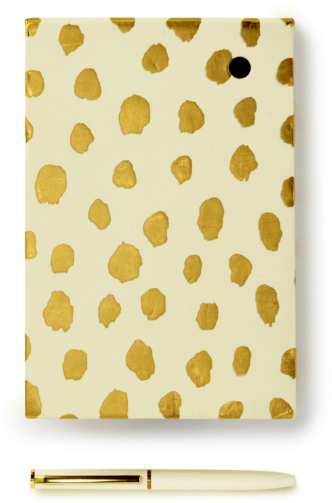 Kate Spade New York Gold Flamingo Dot Loose Note Holder With Pen