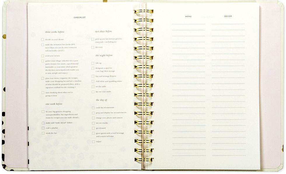 Kate Spade New York Gold Confetti Dot Party Planning Book