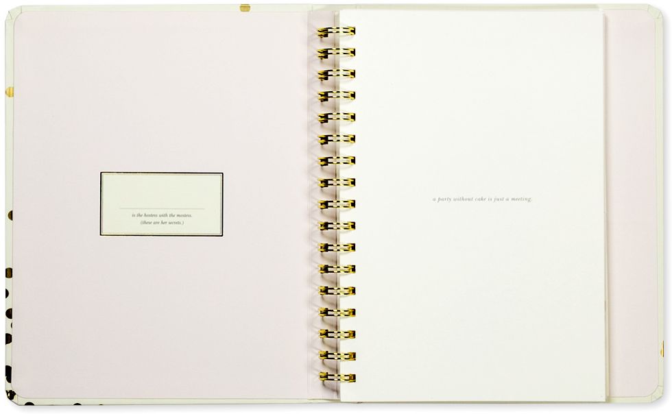 Kate Spade New York Gold Confetti Dot Party Planning Book