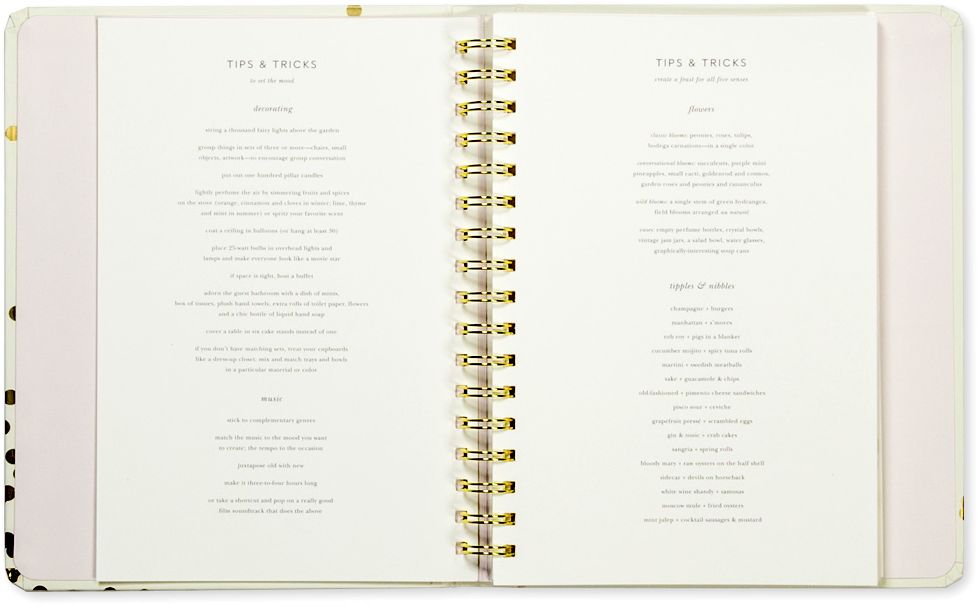 Kate Spade New York Gold Confetti Dot Party Planning Book