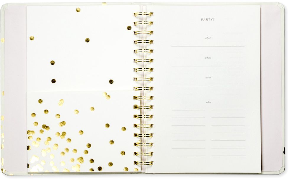 Kate Spade New York Gold Confetti Dot Party Planning Book