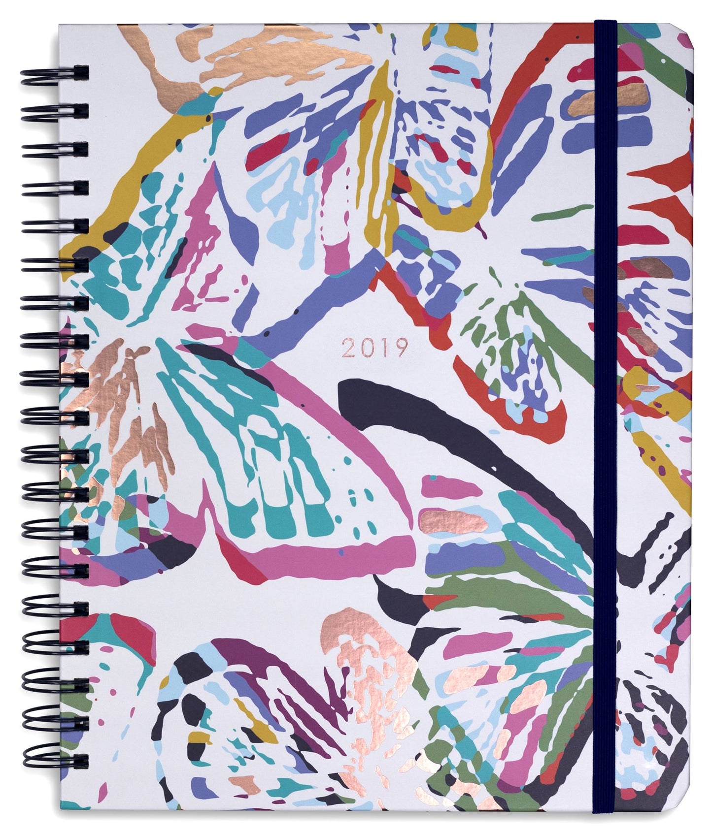2019 Vera Bradley Jumbo Planner, Butterfly Flutter (Aug-Dec)
