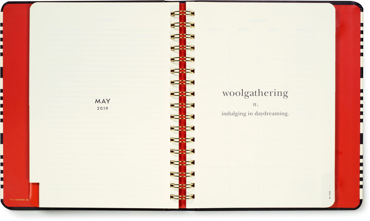 2019 Kate Spade New York Large Calendar Year Planner, Black Stripe (Jan-Dec)