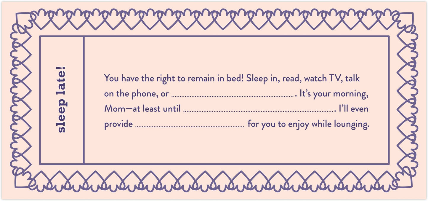 Fill in the Love Mom Vouchers