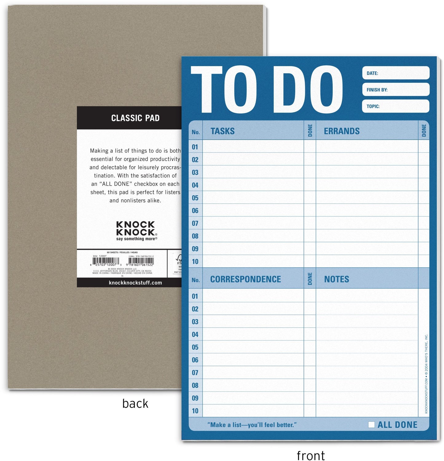To Do Notepad 60 Sheets