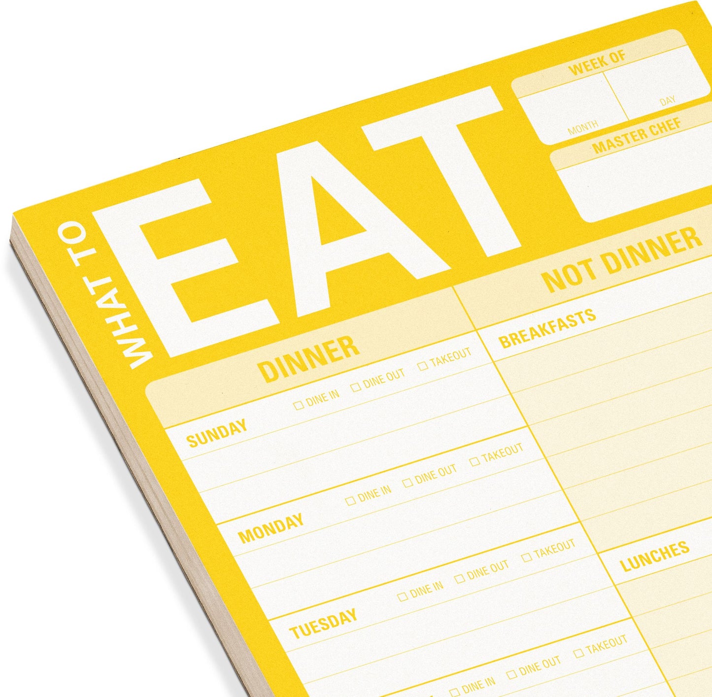What to Eat Large List Pad 60 Sheets