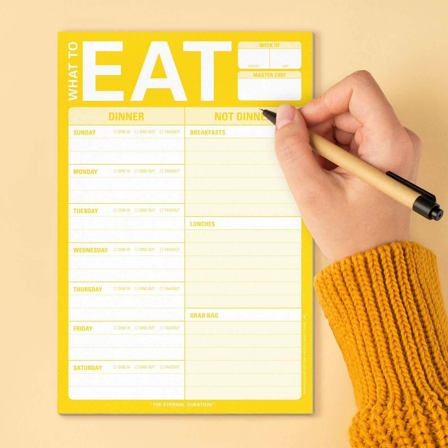 What to Eat Large List Pad 60 Sheets