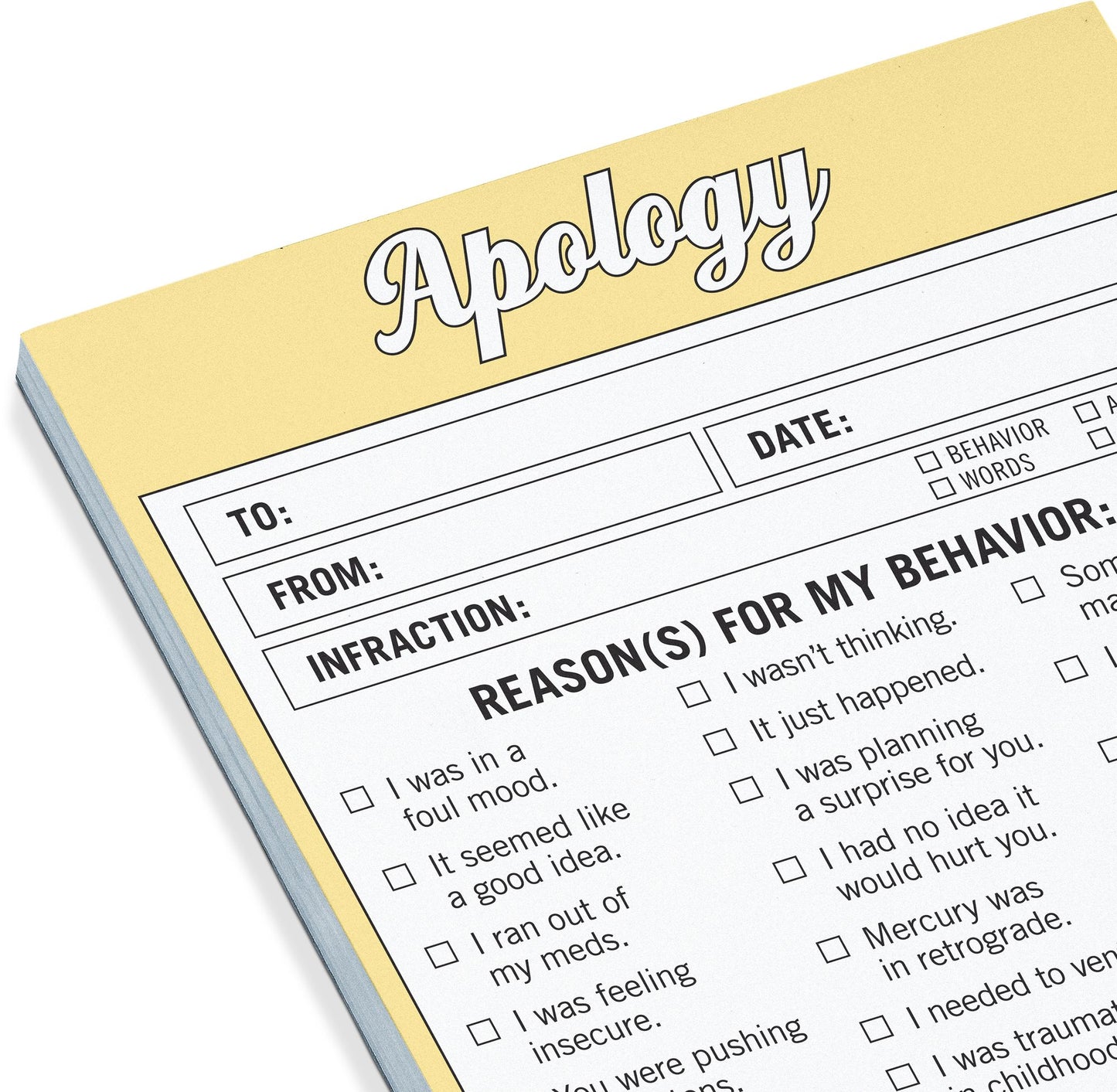 Apology Nifty Notes 50 Sheets