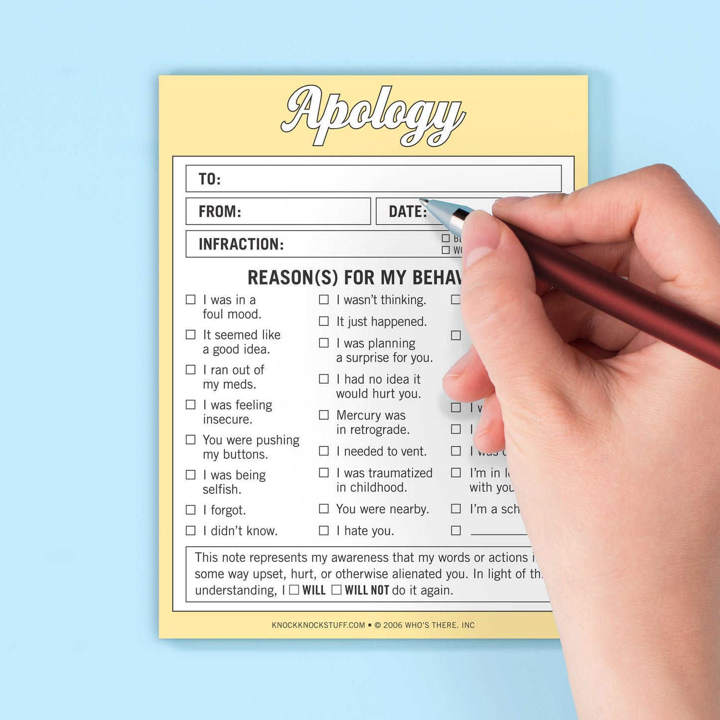 Apology Nifty Notes 50 Sheets