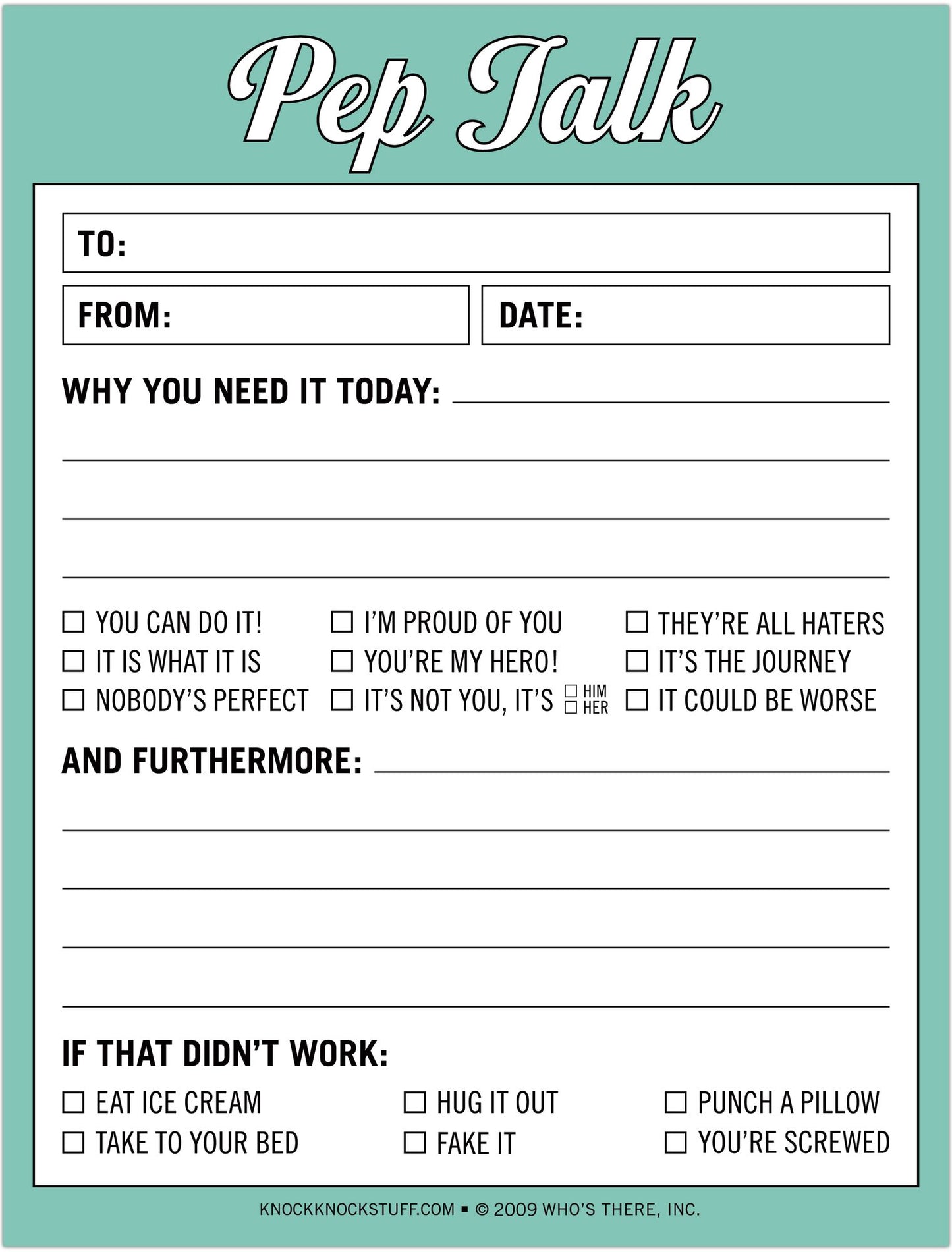 Pep Talk Nifty Notes 50 Sheets
