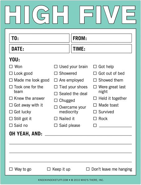 High Five Nifty Notes 50 Sheets