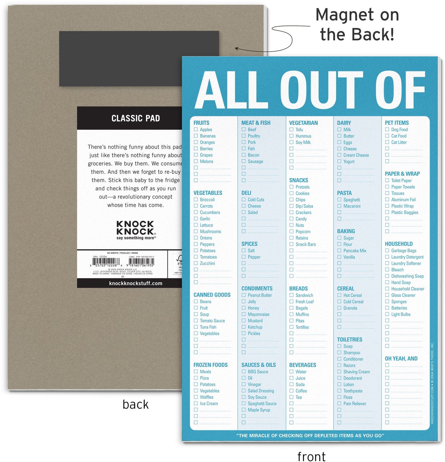 All Out Of Large List Pad 60 Sheets