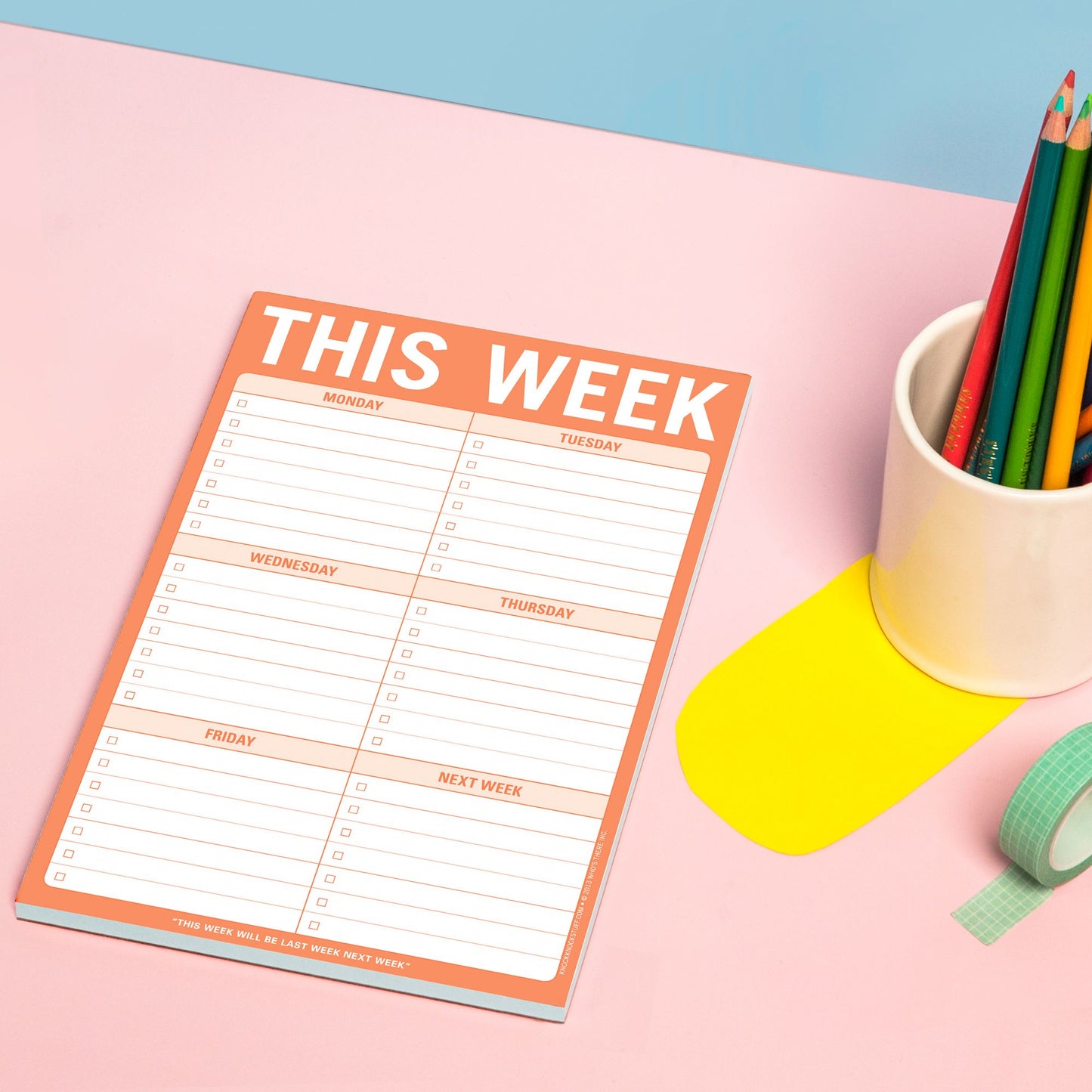 This Week Large List Pad 60 Sheets