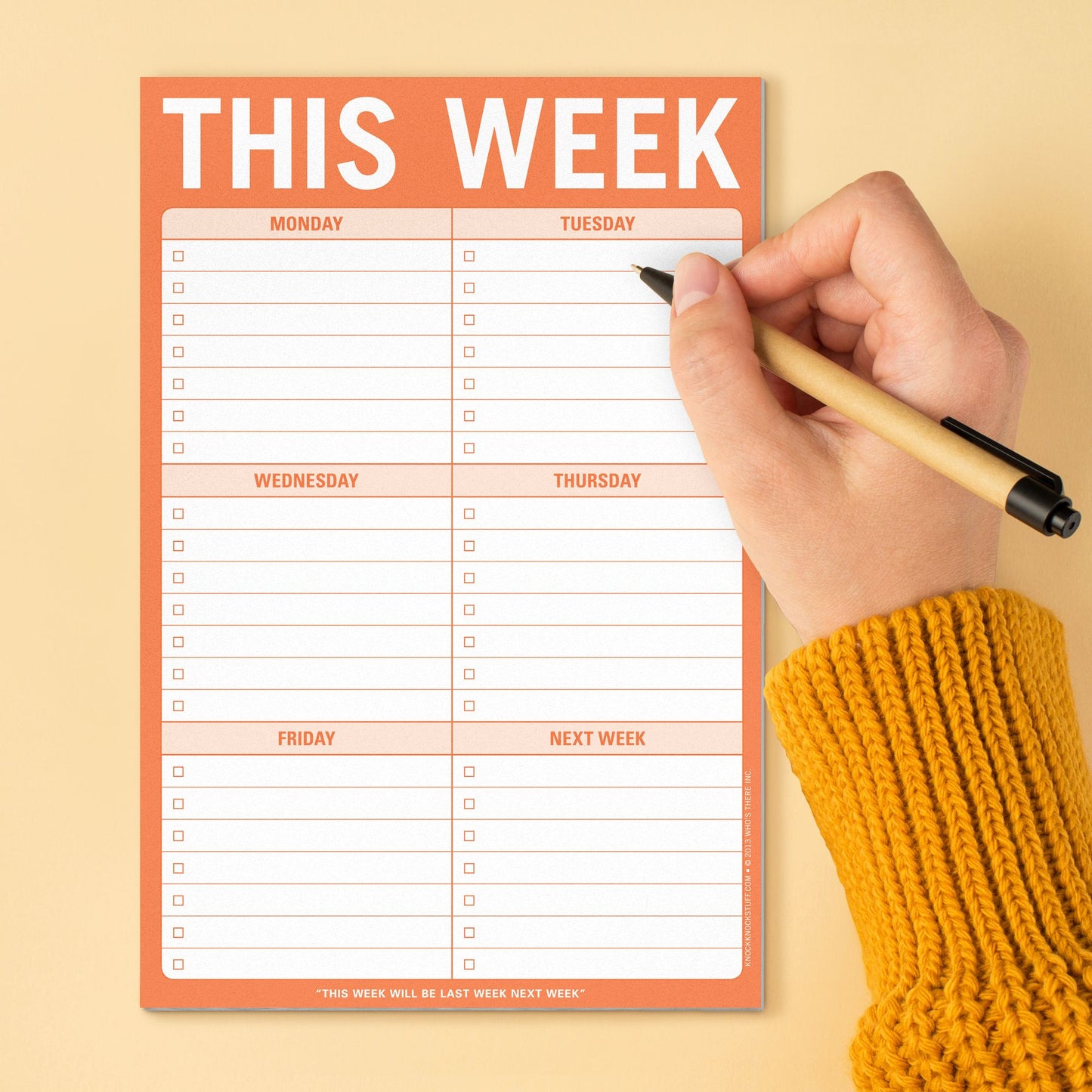 This Week Large List Pad 60 Sheets