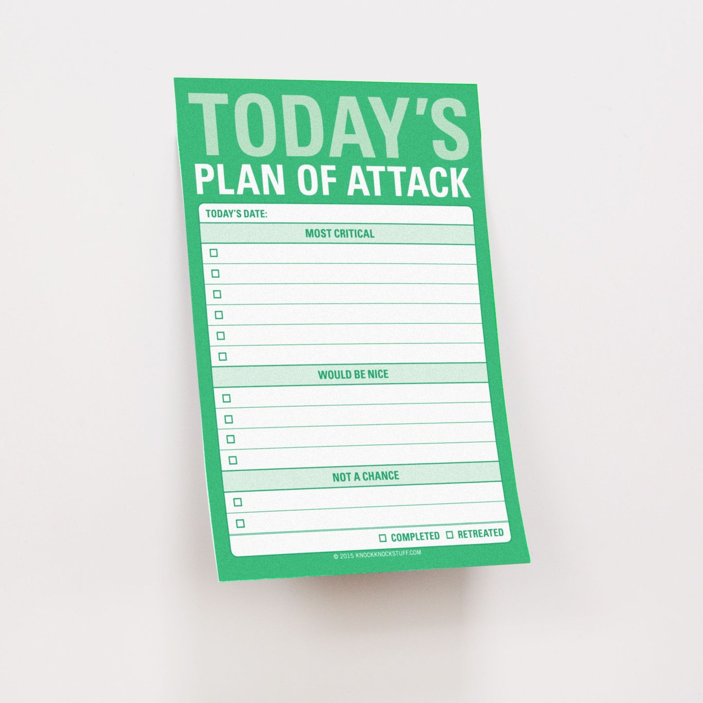 Today's Plan of Attack Great Big Sticky Note 60 Sheets