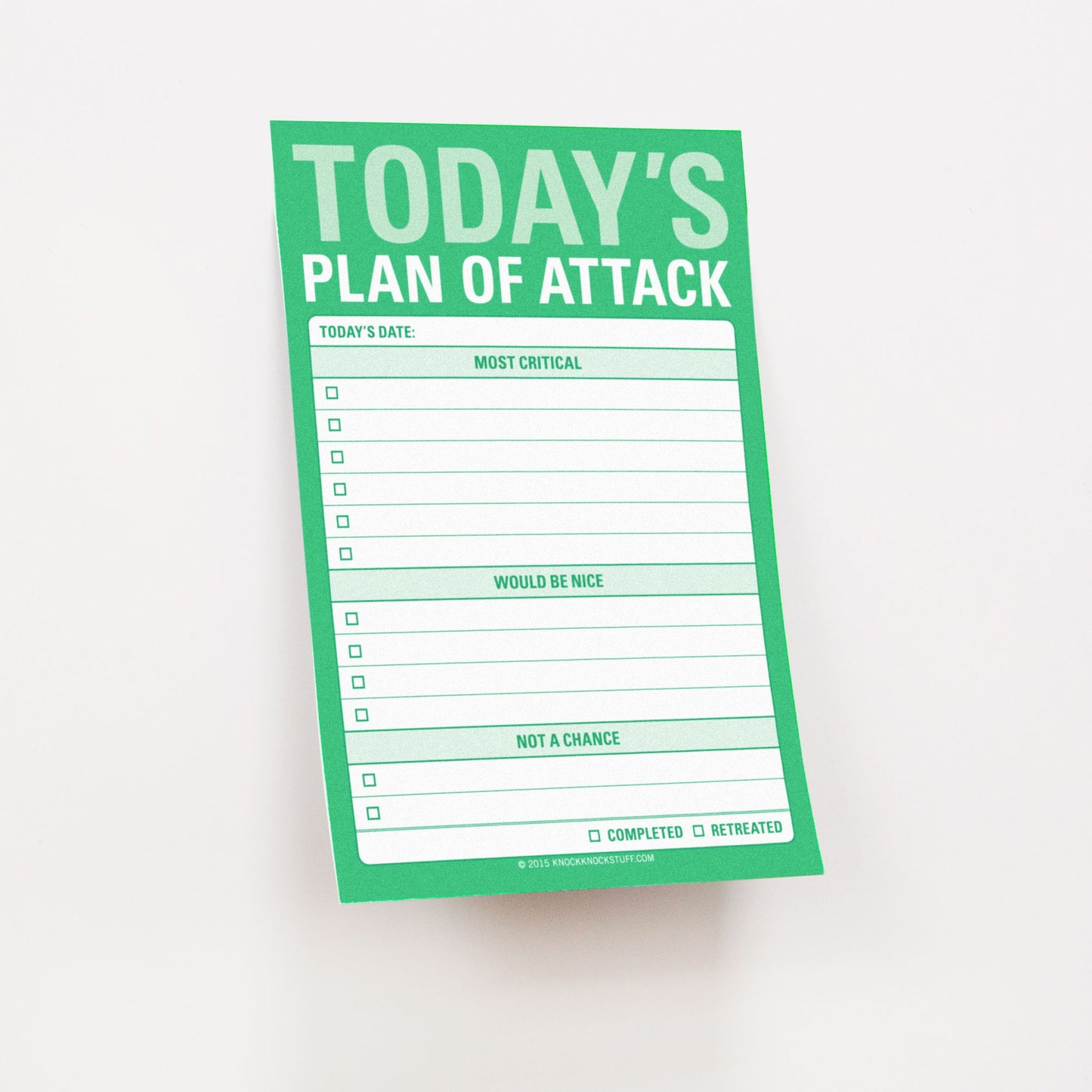 Today's Plan of Attack Great Big Sticky Note 60 Sheets