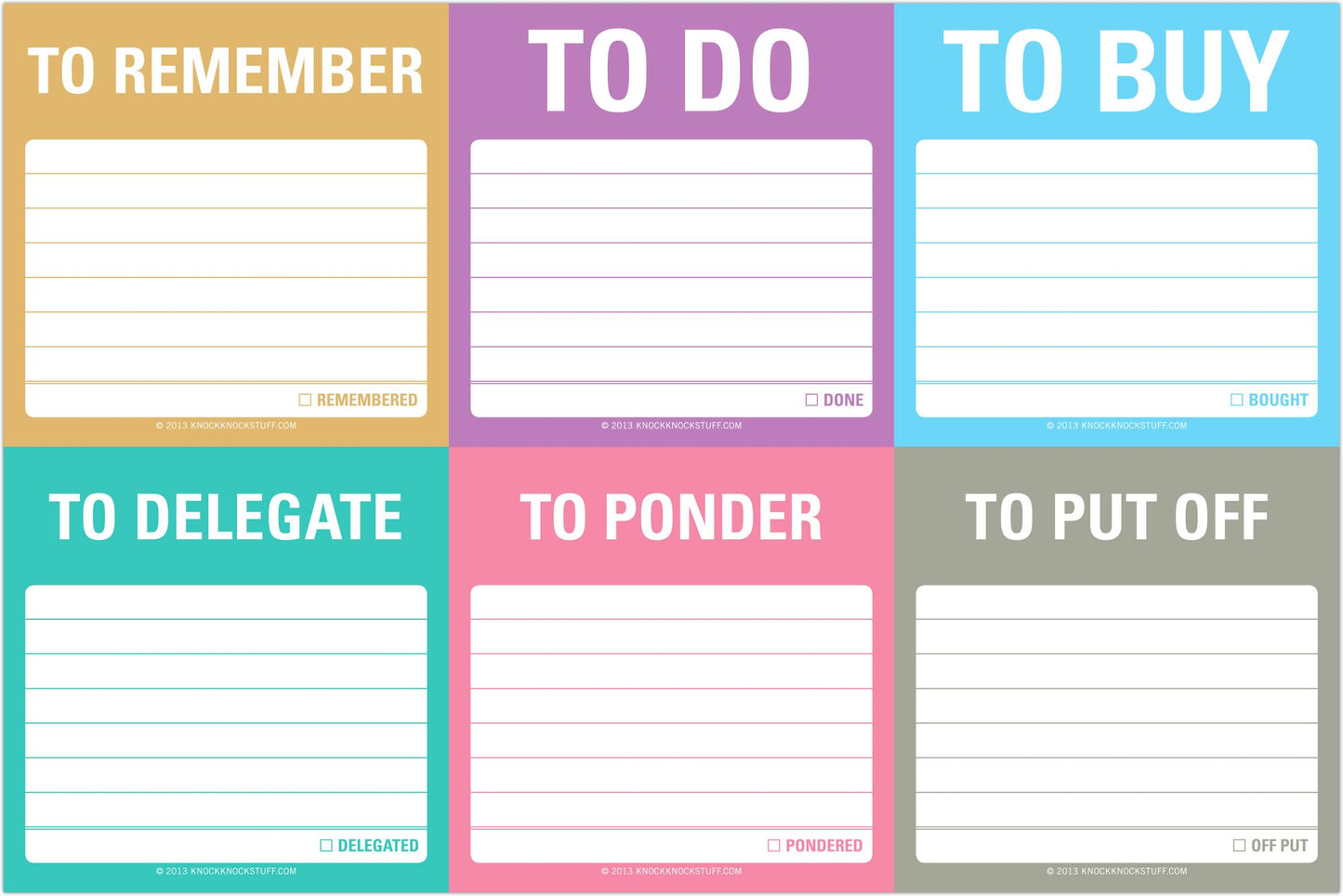To Accomplish Sticky Note Packet
