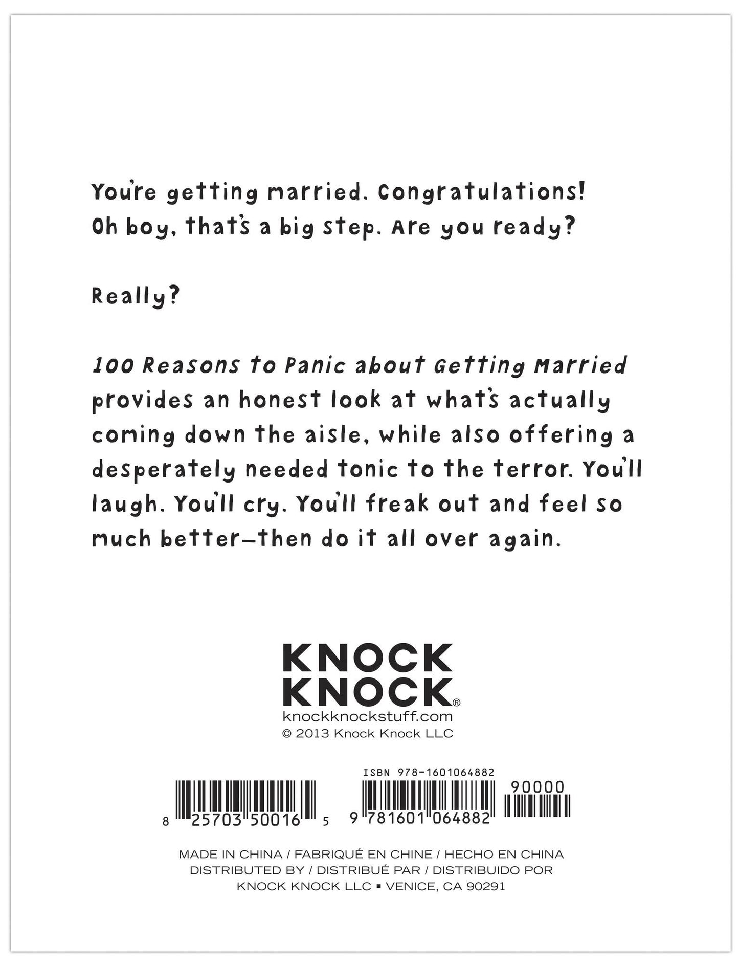 100 Reasons to Panic About Getting Married