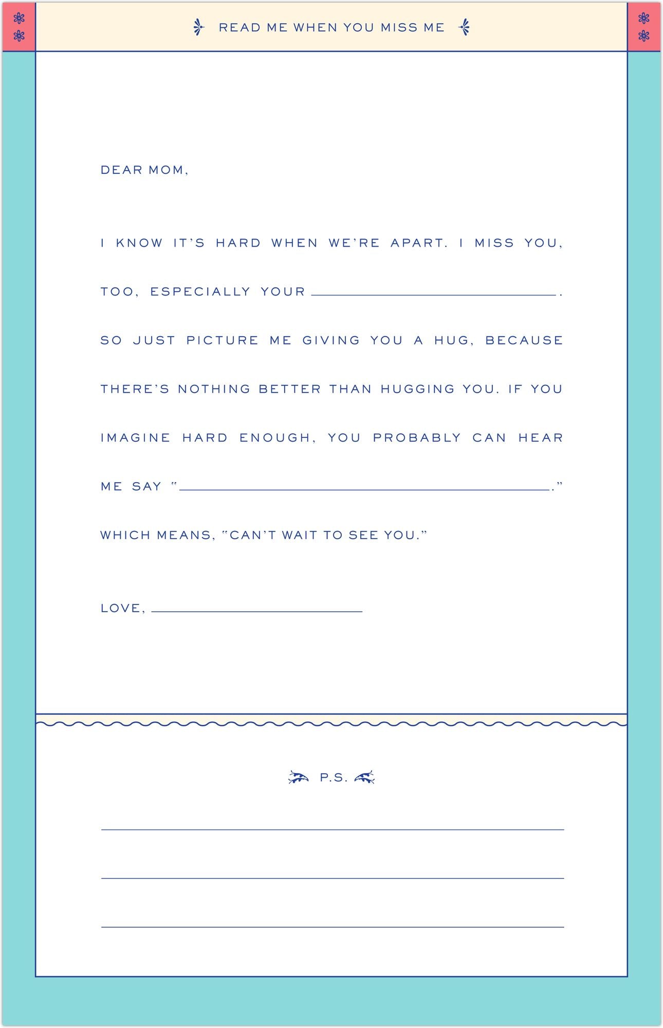 Letters To My Wonderful Mom Box