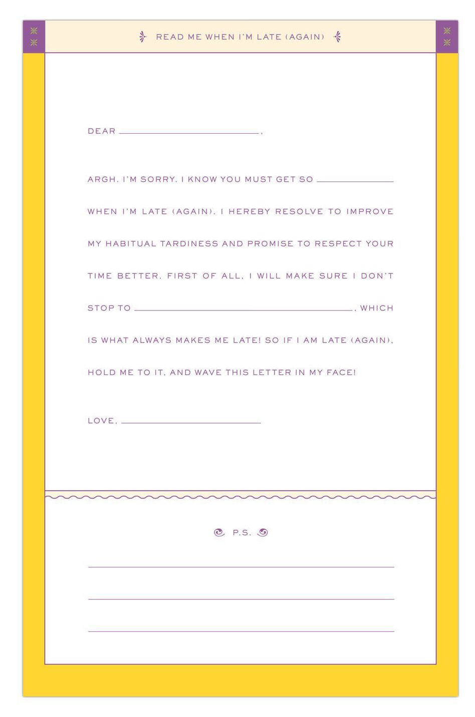 Read Me When, letters to Best Friend