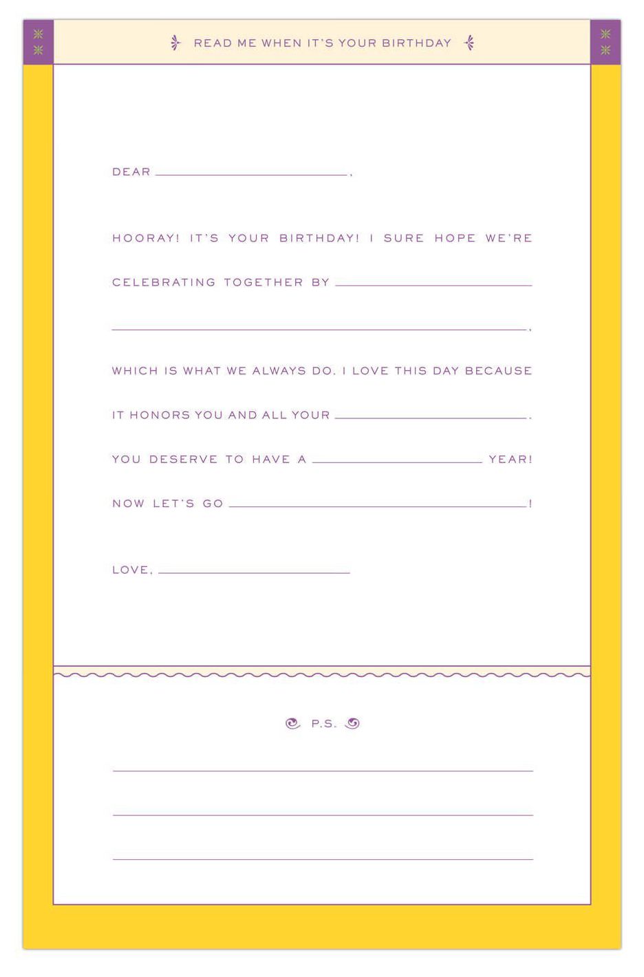 Read Me When, letters to Best Friend