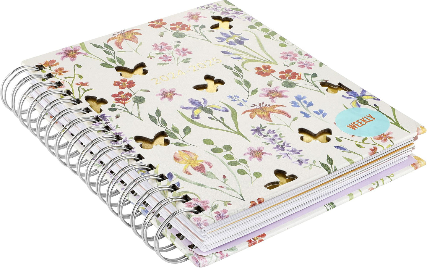2025 Fun Spiral Die-Cut Butterfly Garden 17-month Planner
