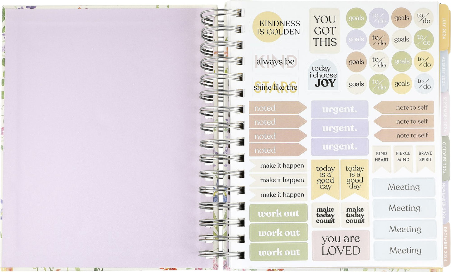 2025 Fun Spiral Die-Cut Butterfly Garden 17-month Planner