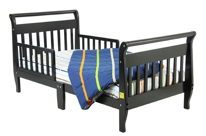 Dream On Me, Sleigh Toddler Bed, Black