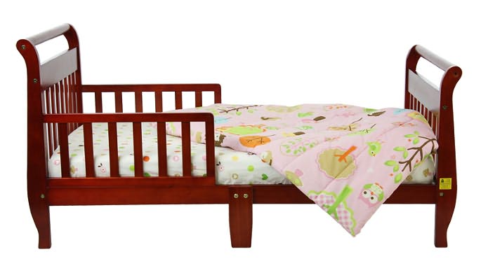 Dream On Me Sleigh Toddler Bed In Cherry