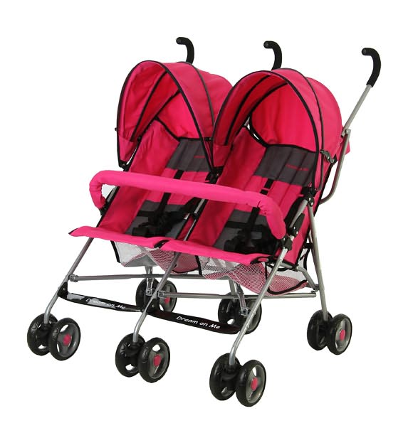 Dream On Me, Twin Stroller, Pink