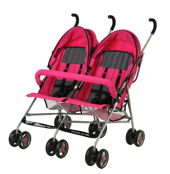 Dream On Me, Twin Stroller, Pink