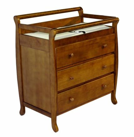 Liberty Three Drawer Changing Table in Pecan