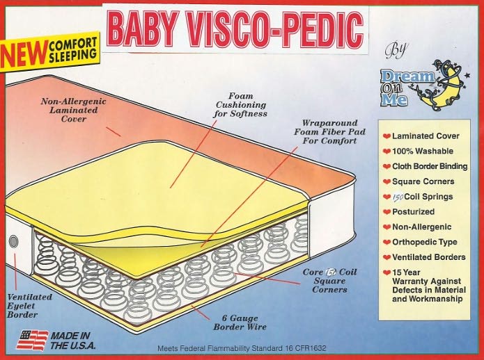 Dream On Me, Visco Pedic Innerspring Standard Mattress