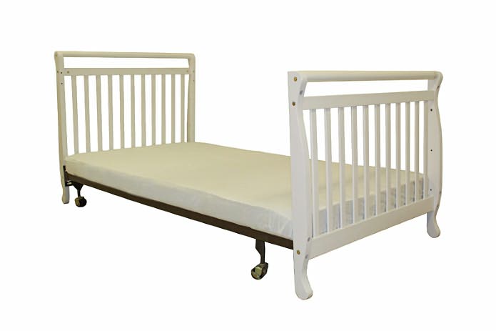 3-in-1 Portable Convertible Crib in White