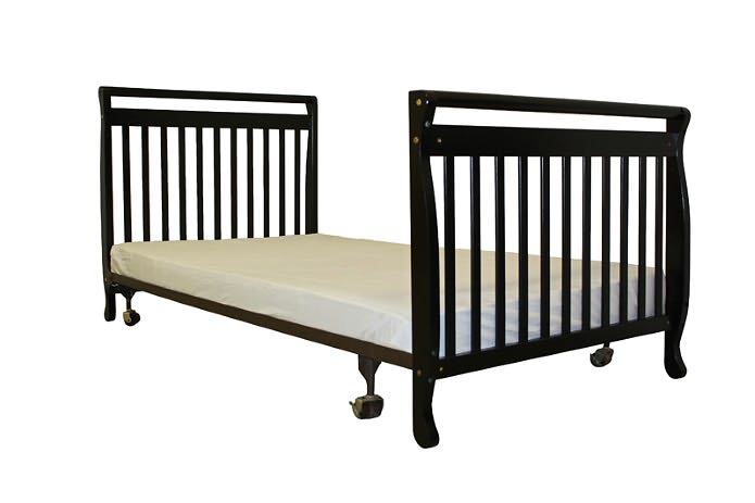 3-in-1 Portable Convertible Crib in Black