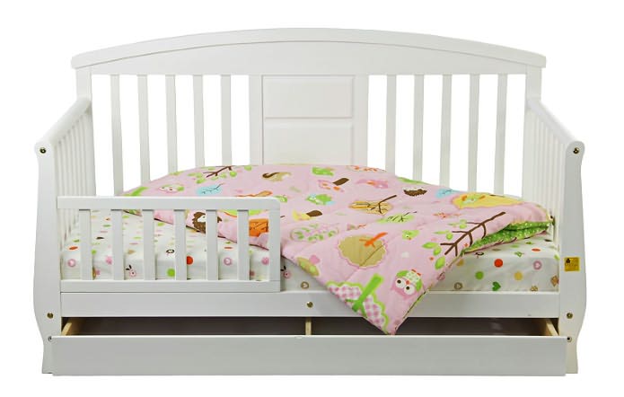 Deluxe Toddler Day Bed with Storage Drawer in White