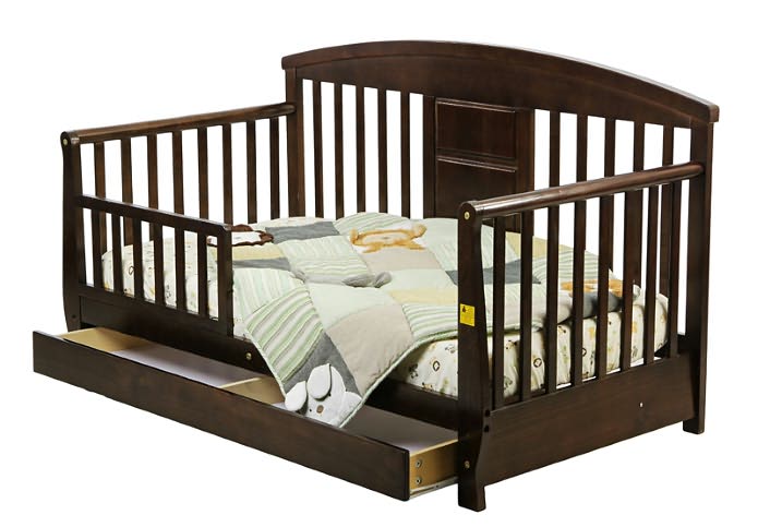Deluxe Toddler Day Bed with Storage Drawer in Espresso