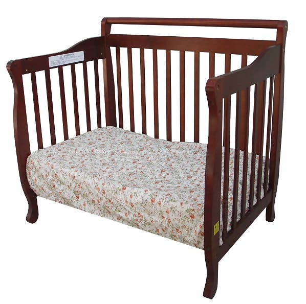 3-in-1 Portable Convertible Crib in Cherry