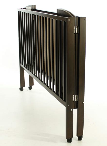 Full Size 2-in-1 Folding Crib in Espresso