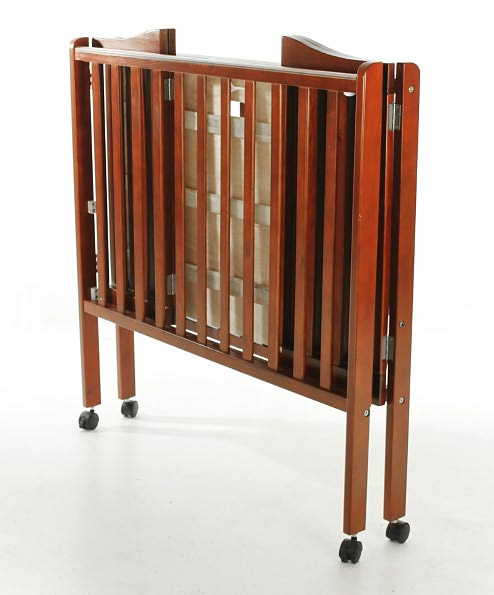 Dream On Me 2-in-1 Lightweight Folding Portable Crib In Cherry